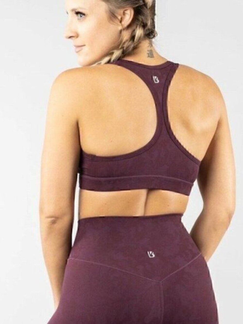 Buffbunny Collection Womens Wine Racerback Confidential Sports Bra Size XX Small - Picture 2 of 8